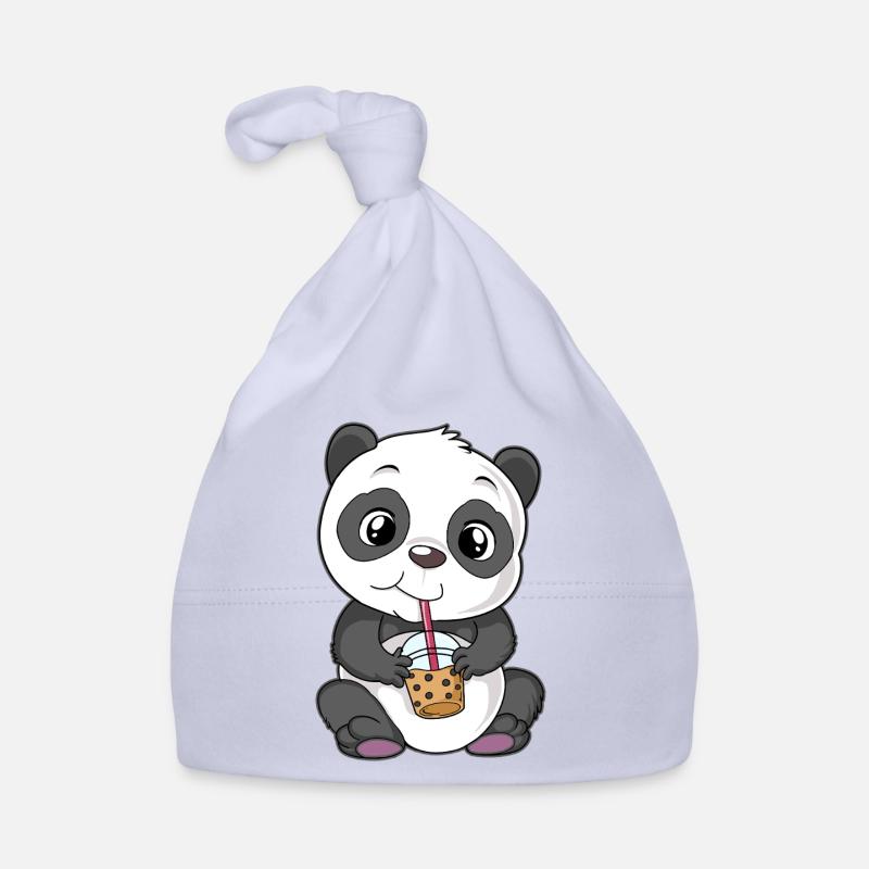 Panda Bubble Tea Bonnet bio Bébé