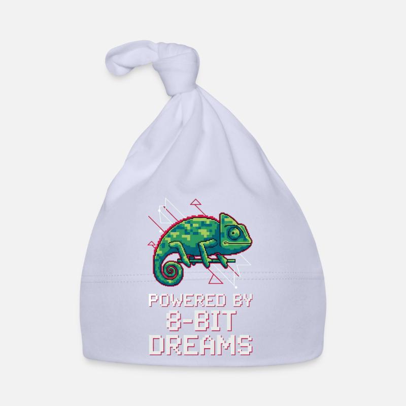 Powered 8-Bit Dreams – Pixel Chamäleon Baby Bio-Mütze