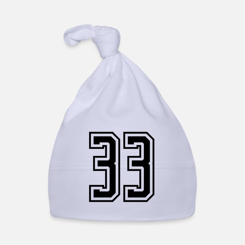 33 Numéro de numéro Bonnet bio Bébé