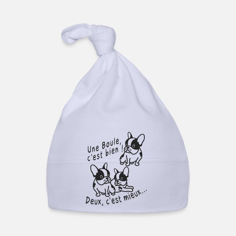 Une boule, c'est bien. Deux, c'est mieux ! Bonnet bio Bébé