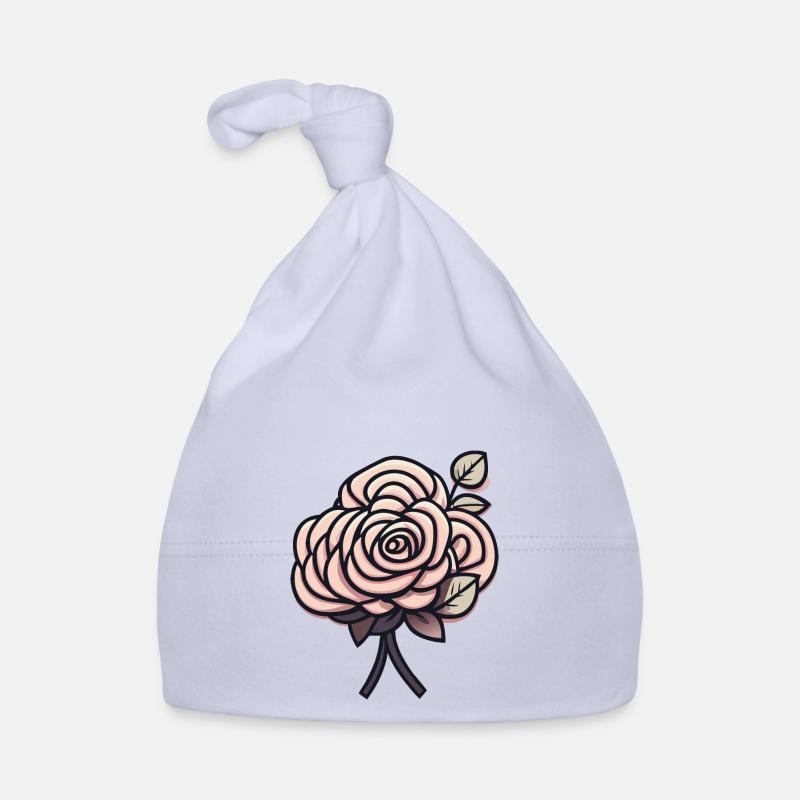 rose - Bonnet bio Bébé - ciel