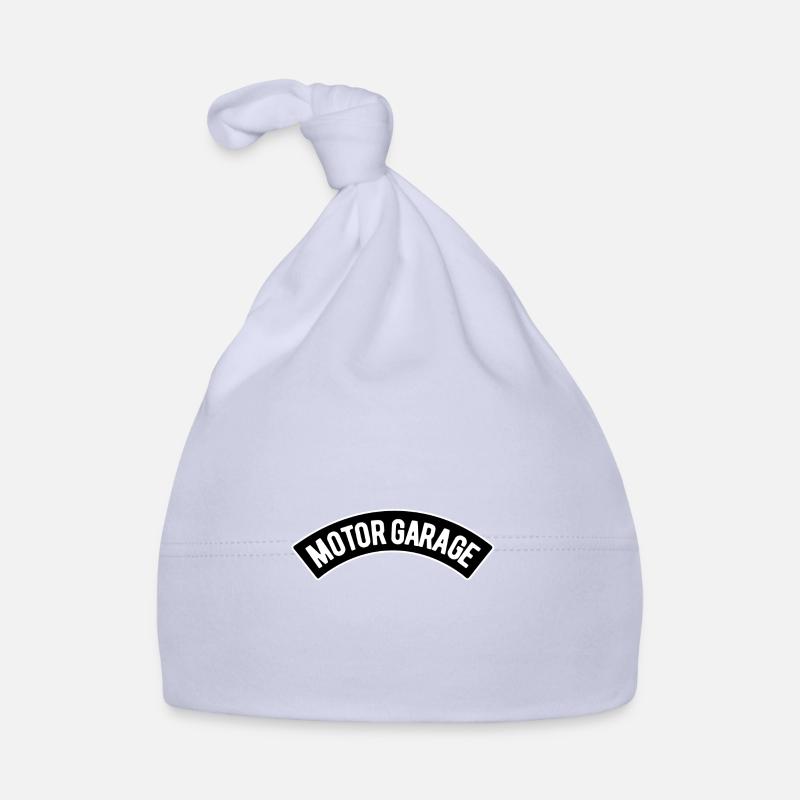 Motor Garage Banner Organic Baby Cap