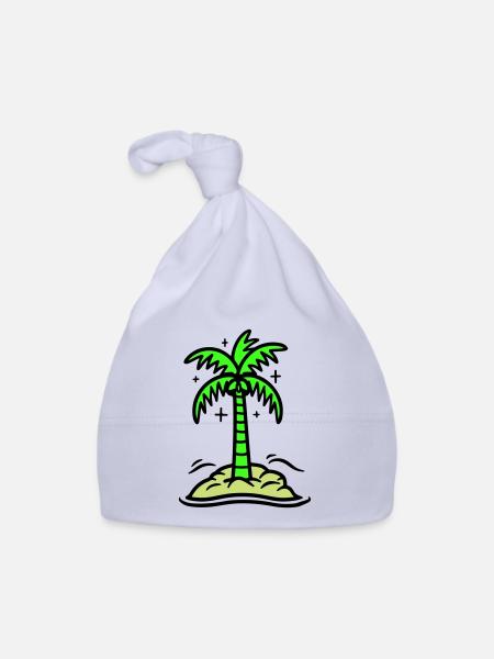 Icône de Palm Island Été - Bonnet bio Bébé - ciel - Devant