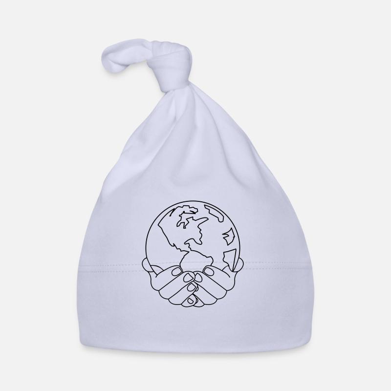world_in_your_hands_01 - Bonnet bio Bébé - ciel