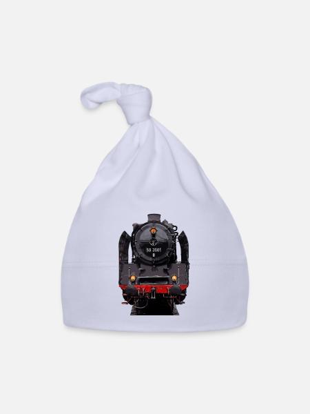 Dampflok 50 3501 - Baby Bio-Mütze - Sky - Vorne