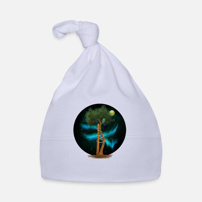 Arbre OT dans les aurores boréales (gOT it!) - Bonnet bio Bébé - ciel