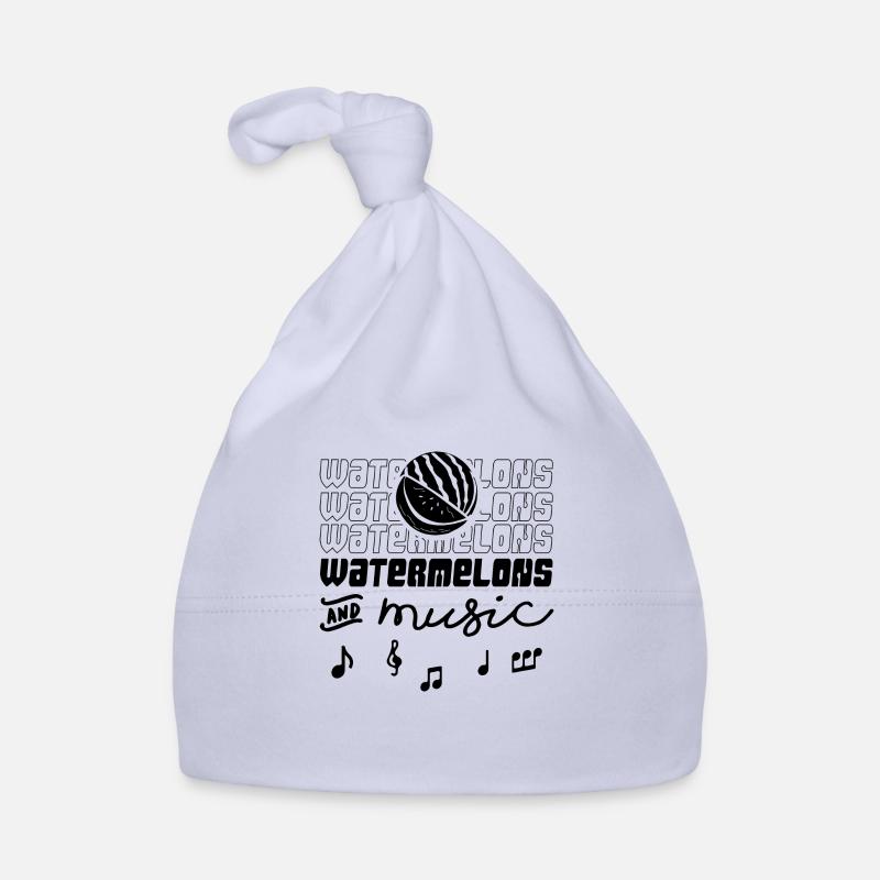 Musicien d'été pastèque et notes de musique Bonnet bio Bébé