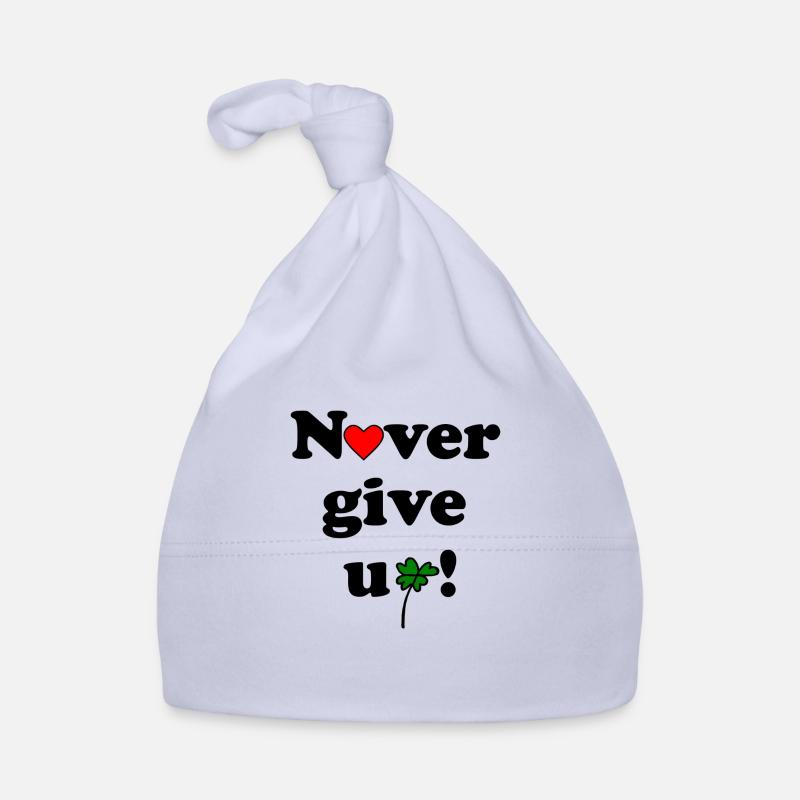 Never give up Organic Baby Cap