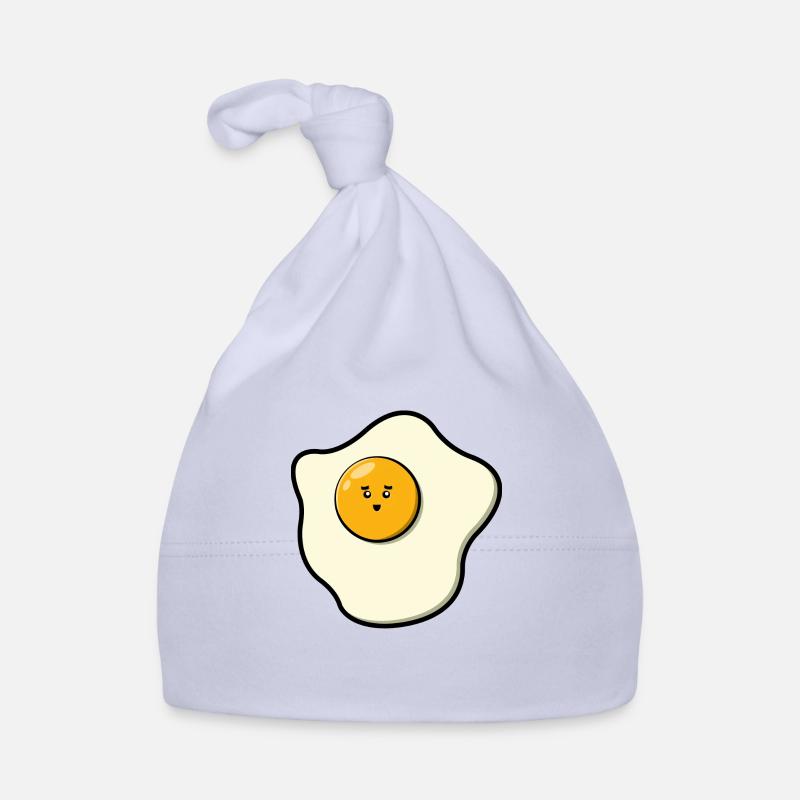 Oeuf au plat mignon - Bonnet bio Bébé - ciel