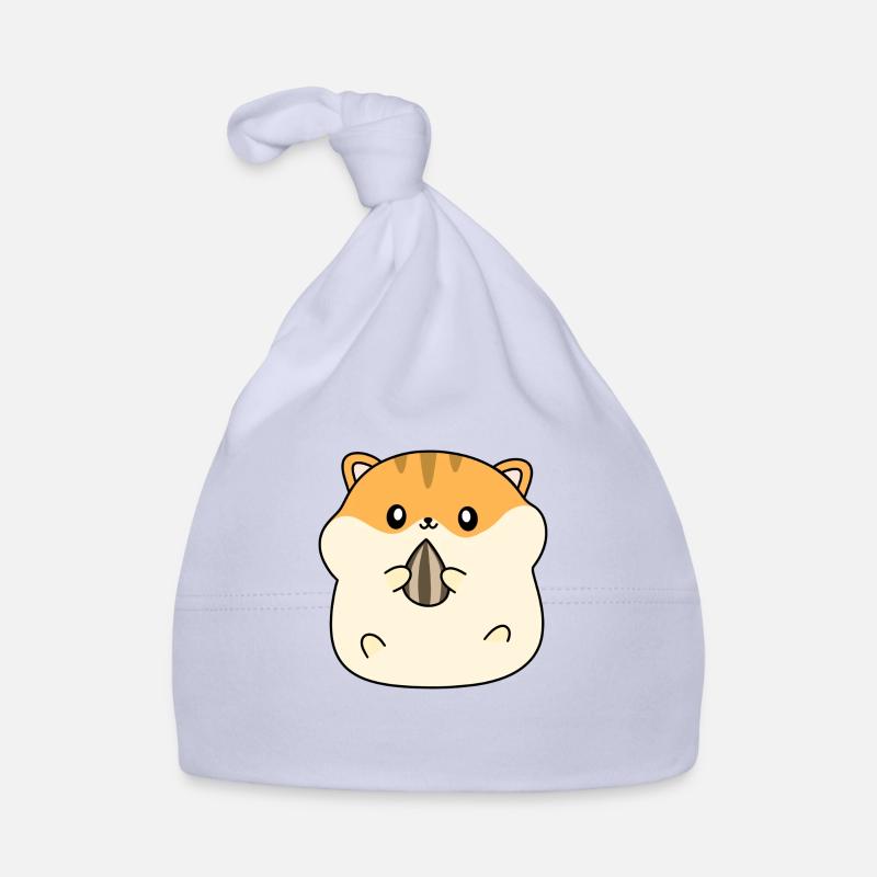Eating cute hamster pit Organic Baby Cap