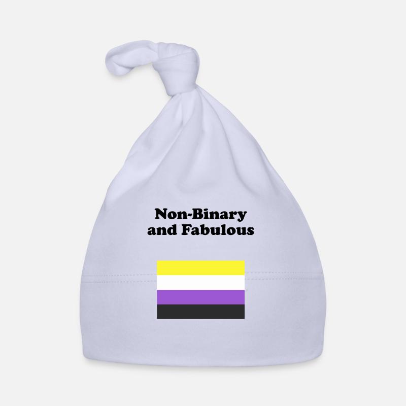Non binaire et fabuleux - Bonnet bio Bébé - ciel