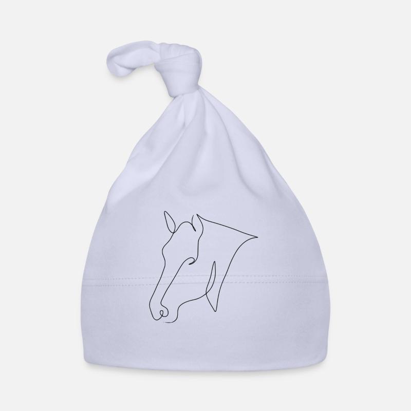 Minimal bangs black - Organic Baby Cap - sky