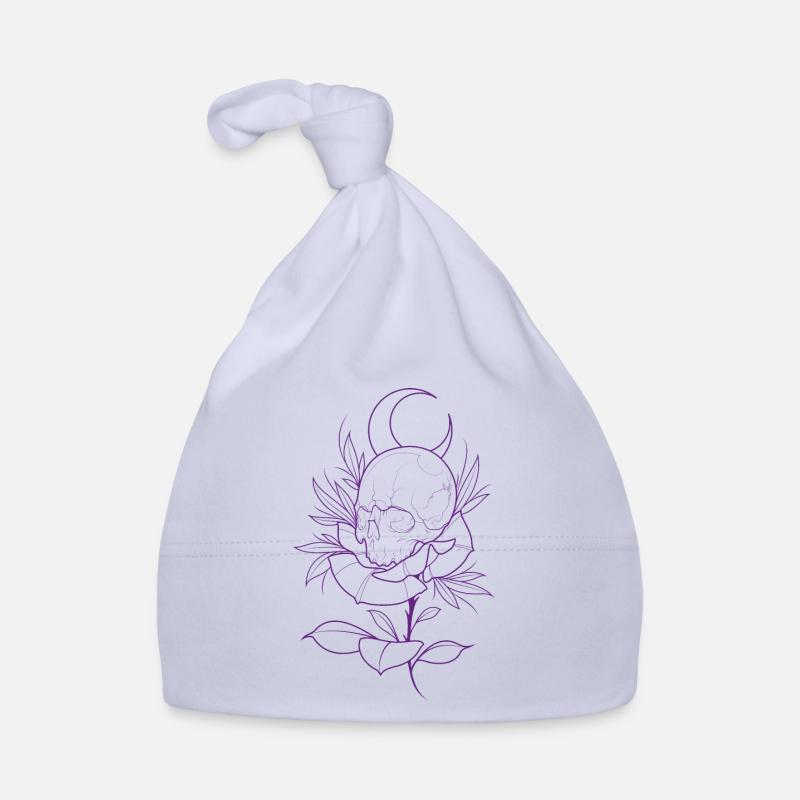 TOTENKOPF ROSE! Baby Bio-Mütze