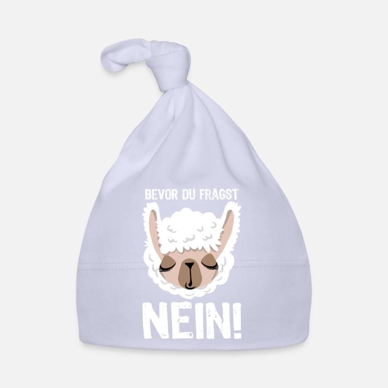 Bevor du fragst - Nein! - Lama - Spruch Baby Bio-Mütze