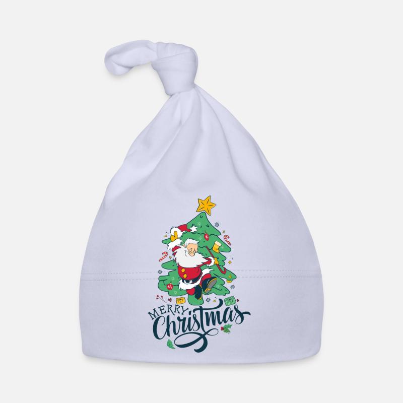Fröhlicher Weihnachtsmann Baby Bio-Mütze