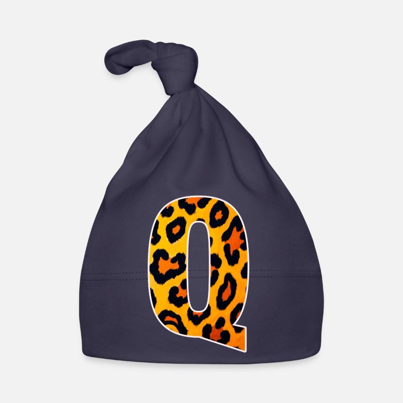 Leopard_Buchstabenmuster_ _Q Organic Baby Cap