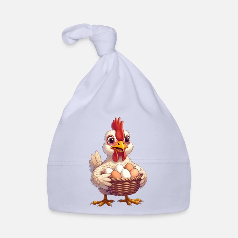 Chicken with egg basket Organic Baby Cap