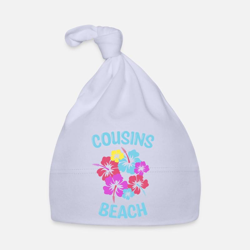 Plage de Cousins - Bonnet bio Bébé - ciel