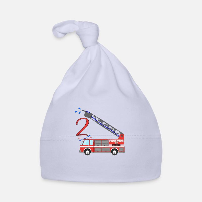 Fire engine 2nd birthday Organic Baby Cap