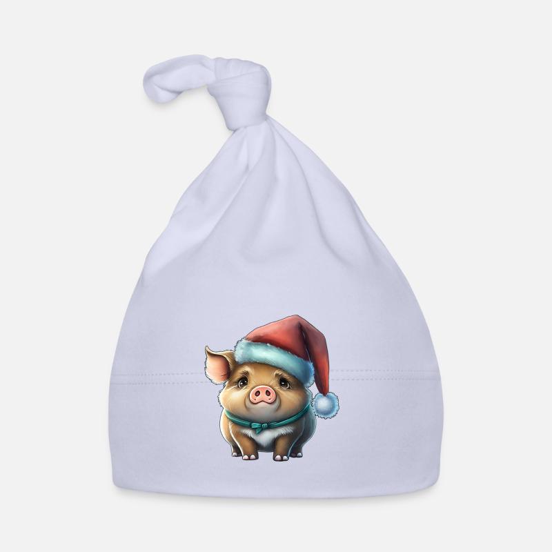 Cochon de noël, animal mignon, bonnet Bonnet bio Bébé