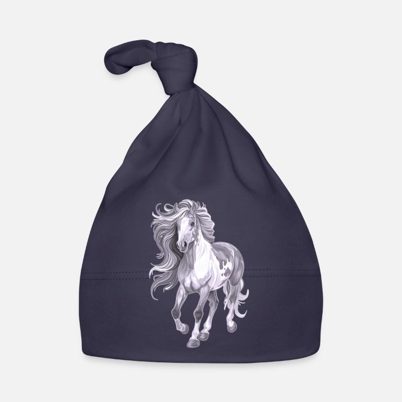 Cheval à longue crinière Bonnet bio Bébé