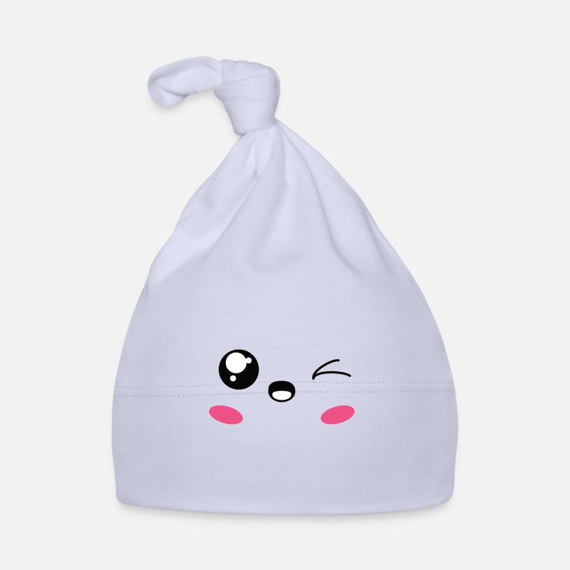 Visage Sourire Mignon Visage Heureux Bonnet bio Bébé