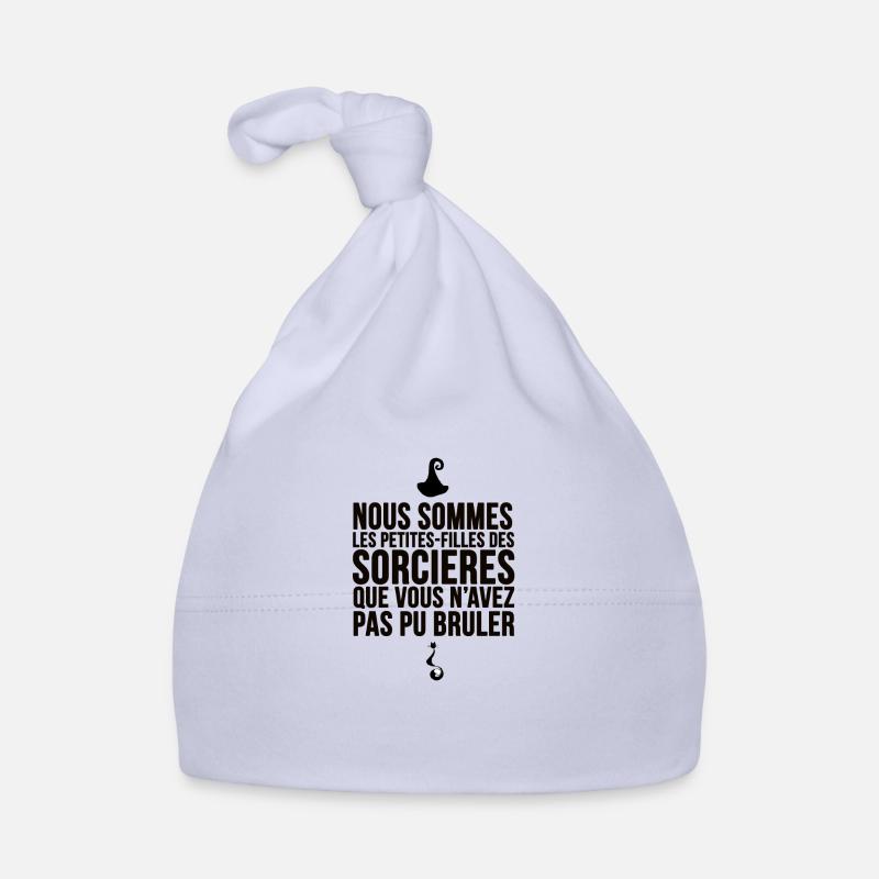 filles de sorcières - Bonnet bio Bébé - ciel
