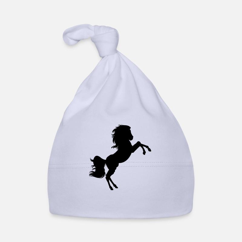 Cheval - Bonnet bio Bébé - ciel