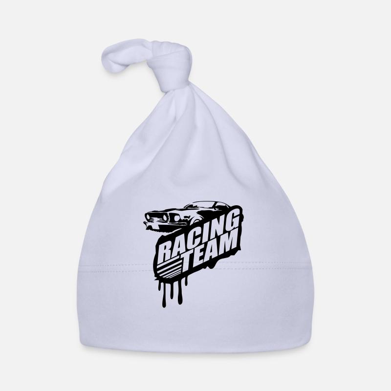 Racing Team Graffiti Stamp Design Organic Baby Cap