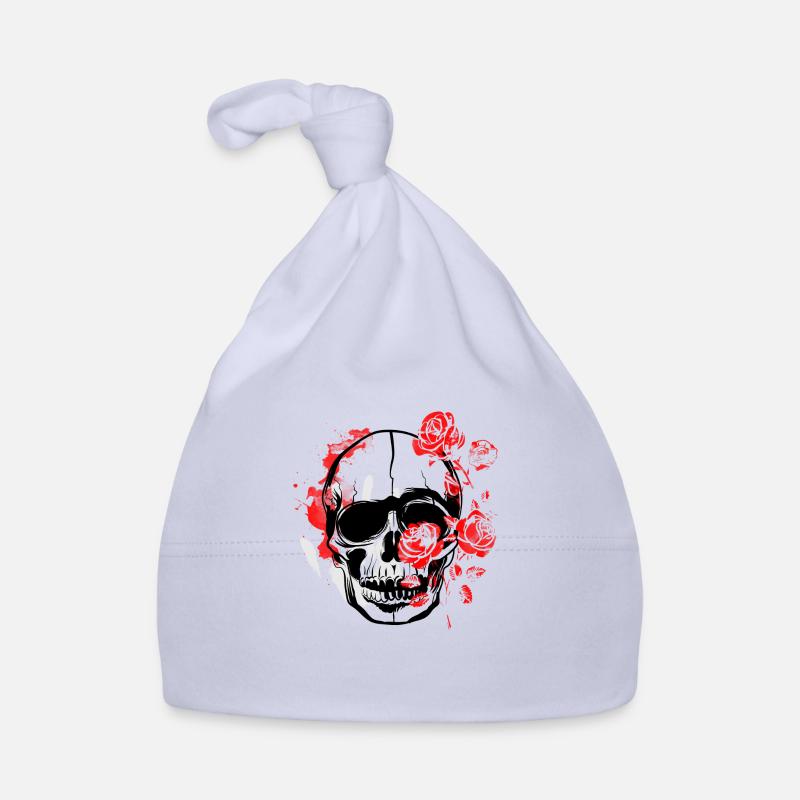 Roses and Skull Organic Baby Cap