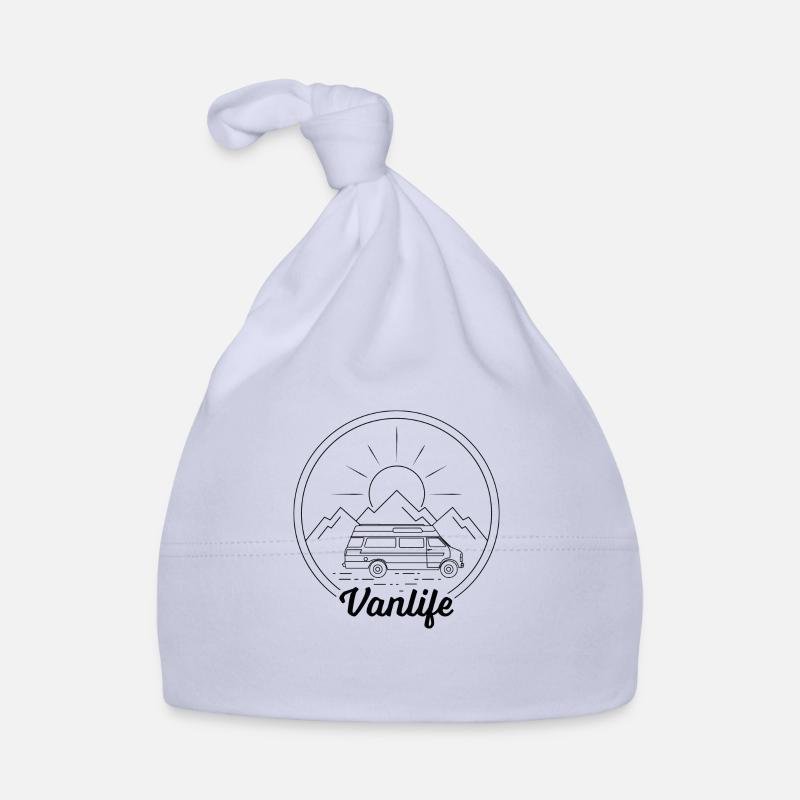 Van Life à la montagne - Bonnet bio Bébé - ciel