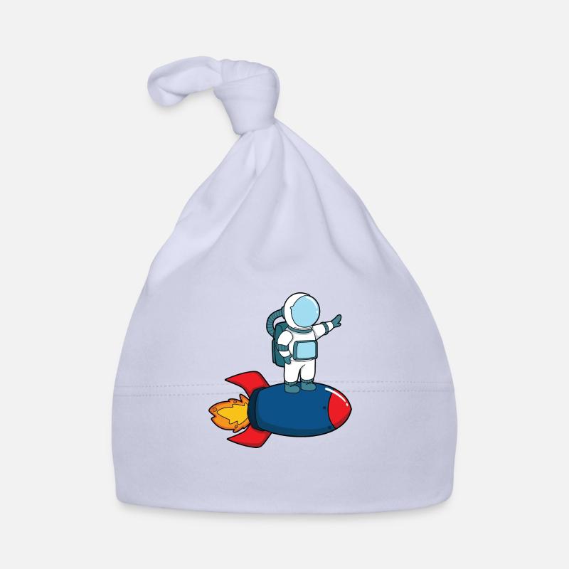 Astronaut on rocket - Organic Baby Cap - sky