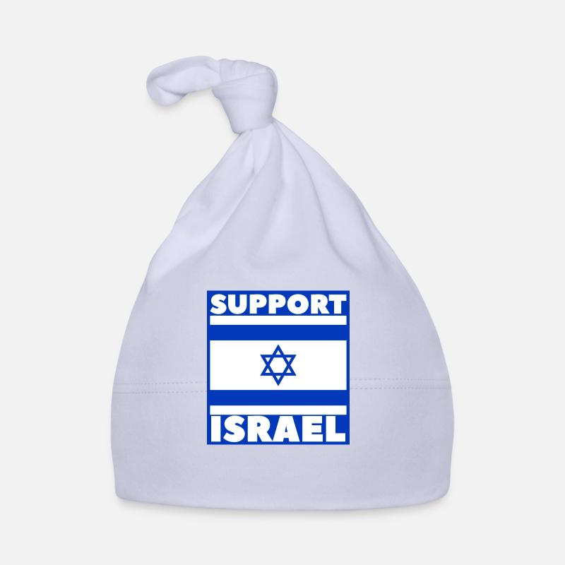Soutenez Israël - Bonnet bio Bébé - ciel