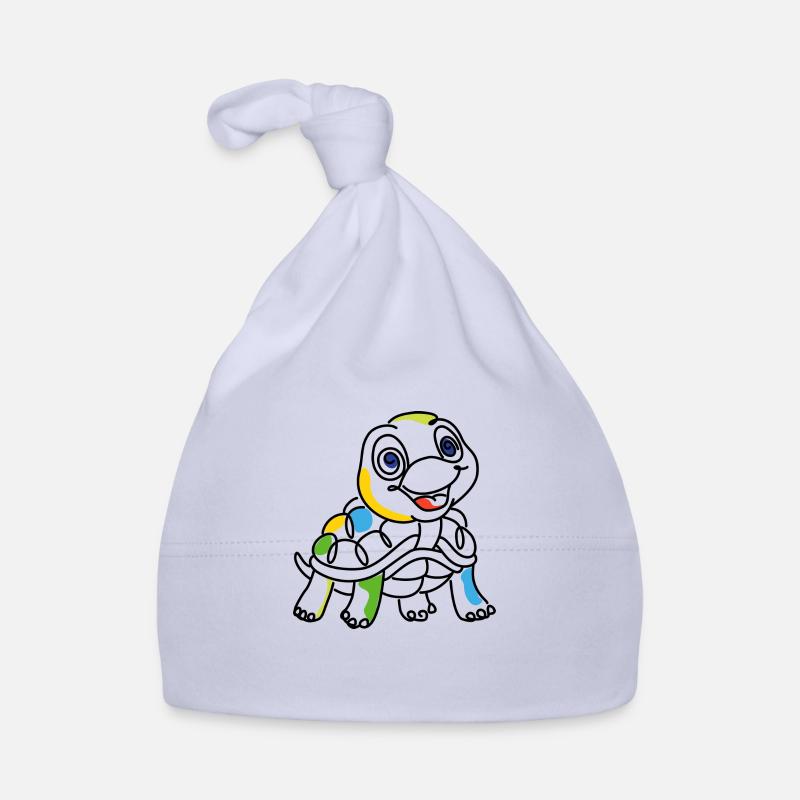Tortue colorée Bonnet bio Bébé