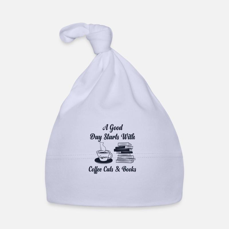 Ein guter Tag beginnt mit Kaffee und Katzen Lustig Süß Baby Bio-Mütze