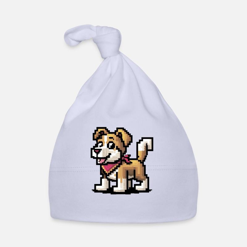 Pixeled dog Organic Baby Cap