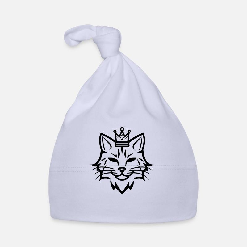 Cat with small crown Organic Baby Cap