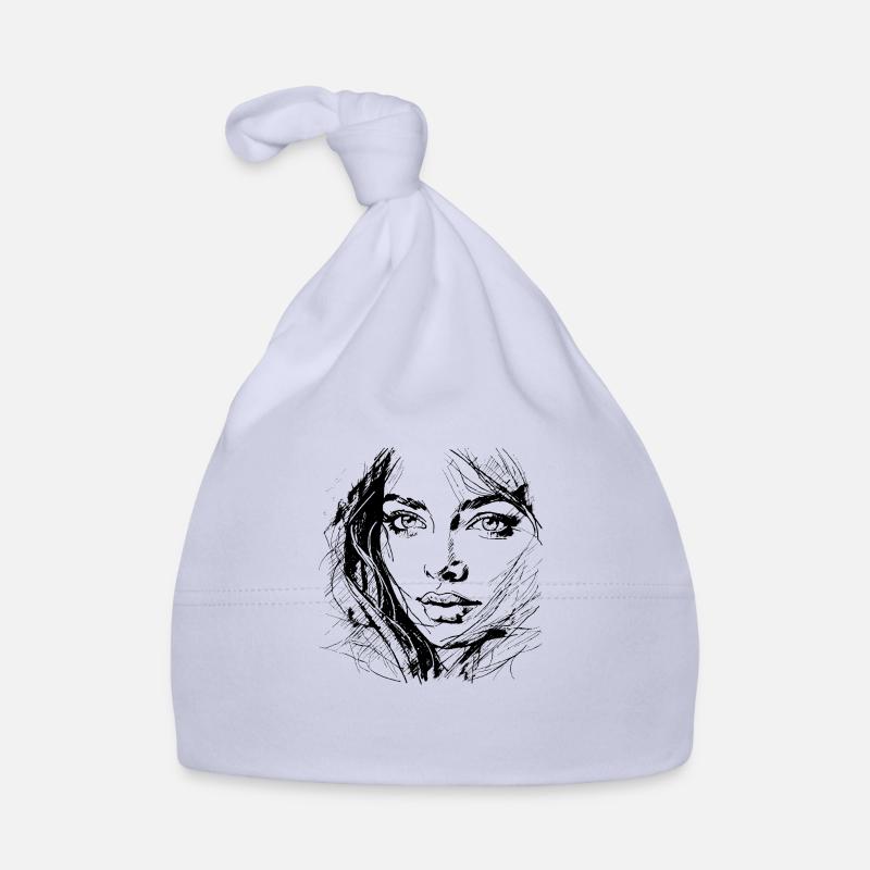 Woman's face Organic Baby Cap