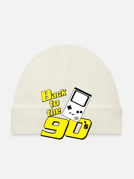 90s Party , Theme Party , 90s Retro Game (25) - Organic Baby Cap - sky - Front