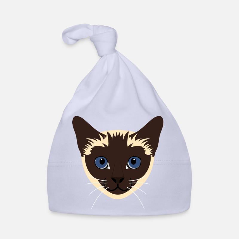Siamesischer Katzenkopf Baby Bio-Mütze