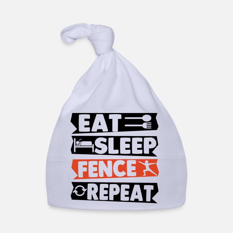 Eat Sleep Fence Repeat Baby Bio-Mütze
