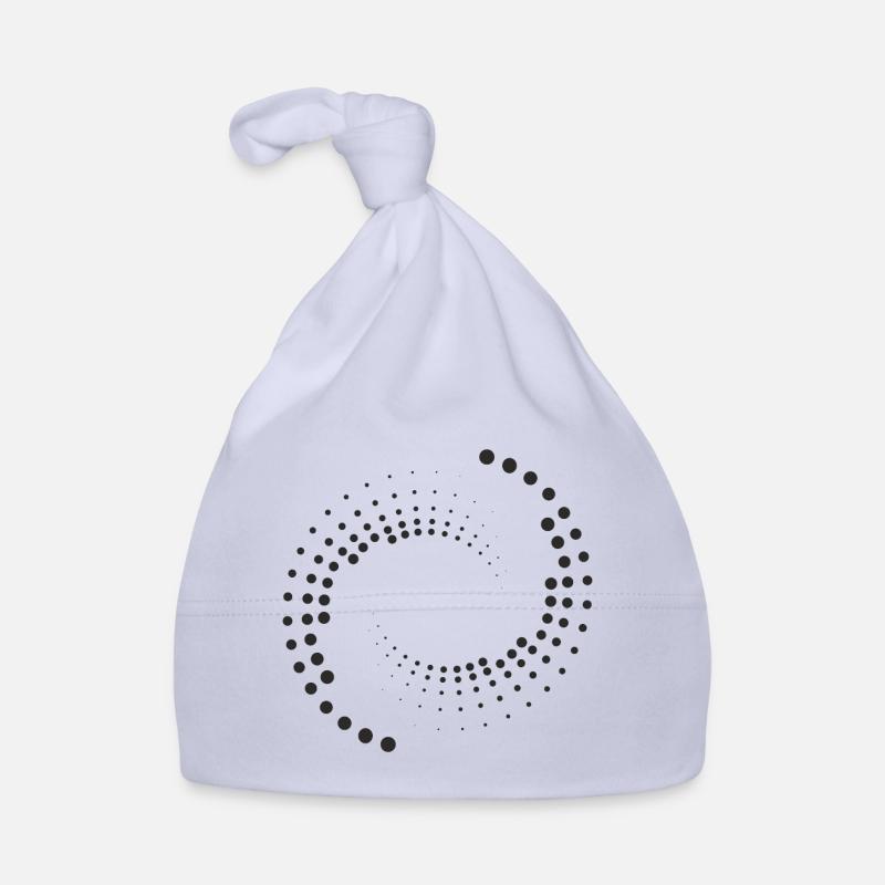 Spirale avec des cercles noirs Bonnet bio Bébé