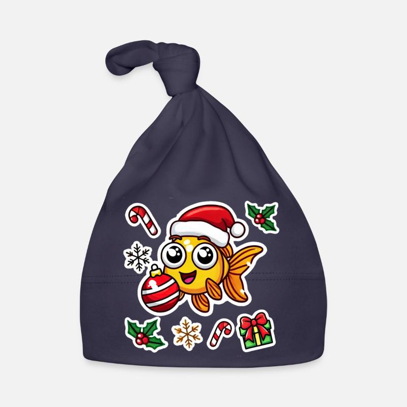 Baignade de Noël poisson rouge Bonnet bio Bébé