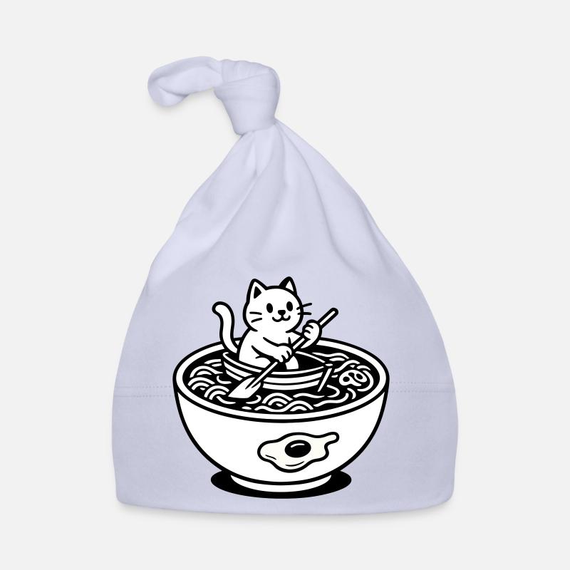 Mignon Noudle Soup Chat - Bonnet bio Bébé - ciel