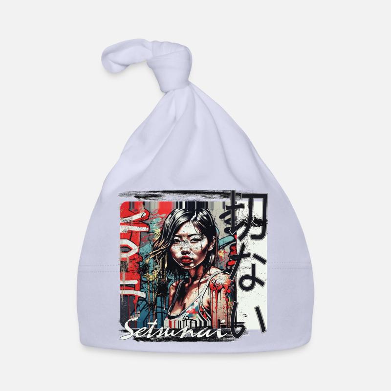 Manga Graffiti Mädchen der Sehnsucht Baby Bio-Mütze