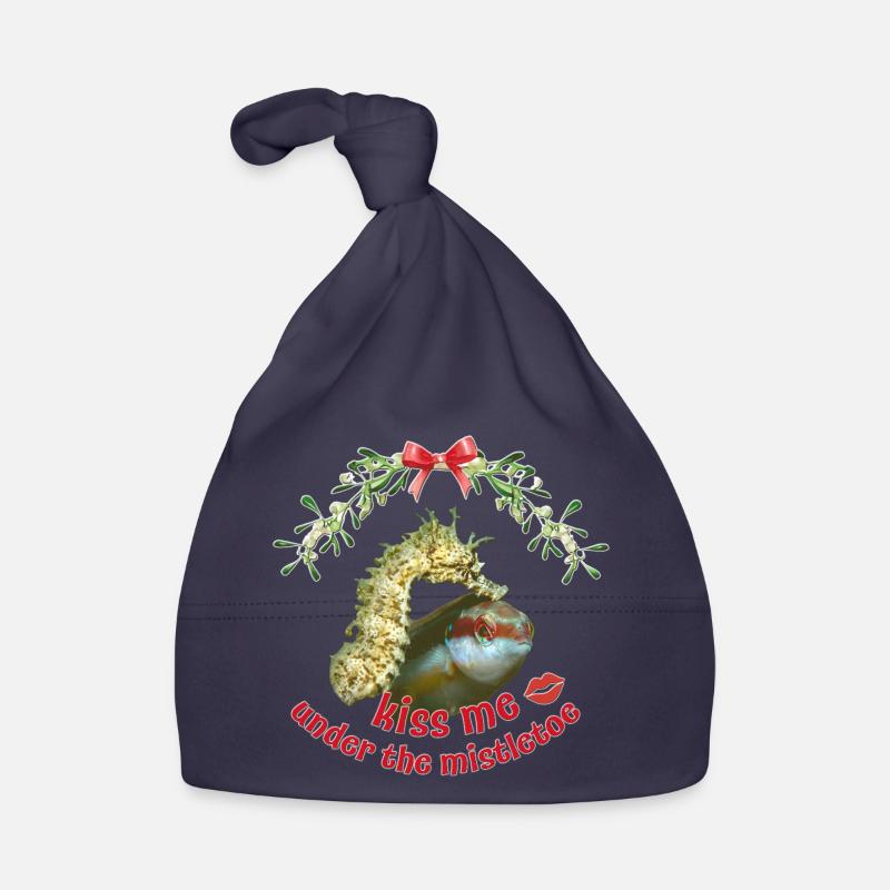 Baiser de gui – Salutations de Noël en mer Bonnet bio Bébé