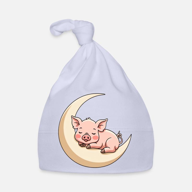 Moon Sleep Piggy Organic Baby Cap
