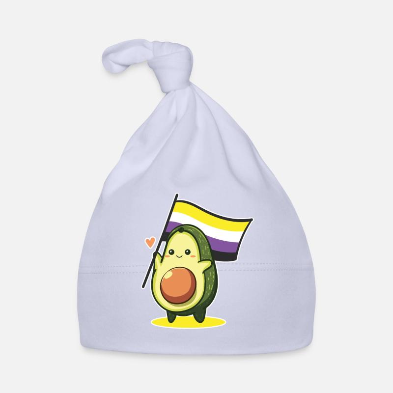 Avocado Nonbinary Flag LGBT Queer CSD Pride Organic Baby Cap