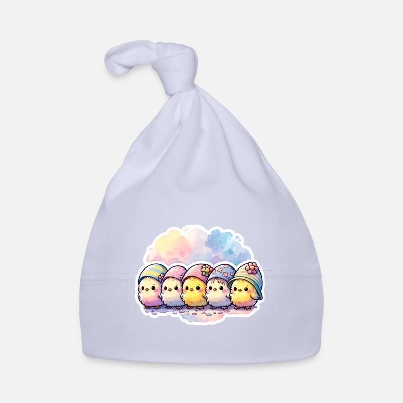 Cute Group of Chicks With Easter Egg Organic Baby Cap