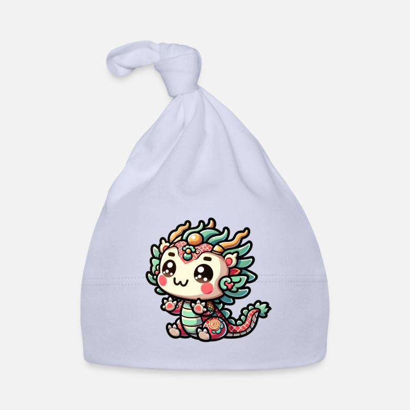 Un doux dragon Chibi du Nouvel An chinois Bonnet bio Bébé
